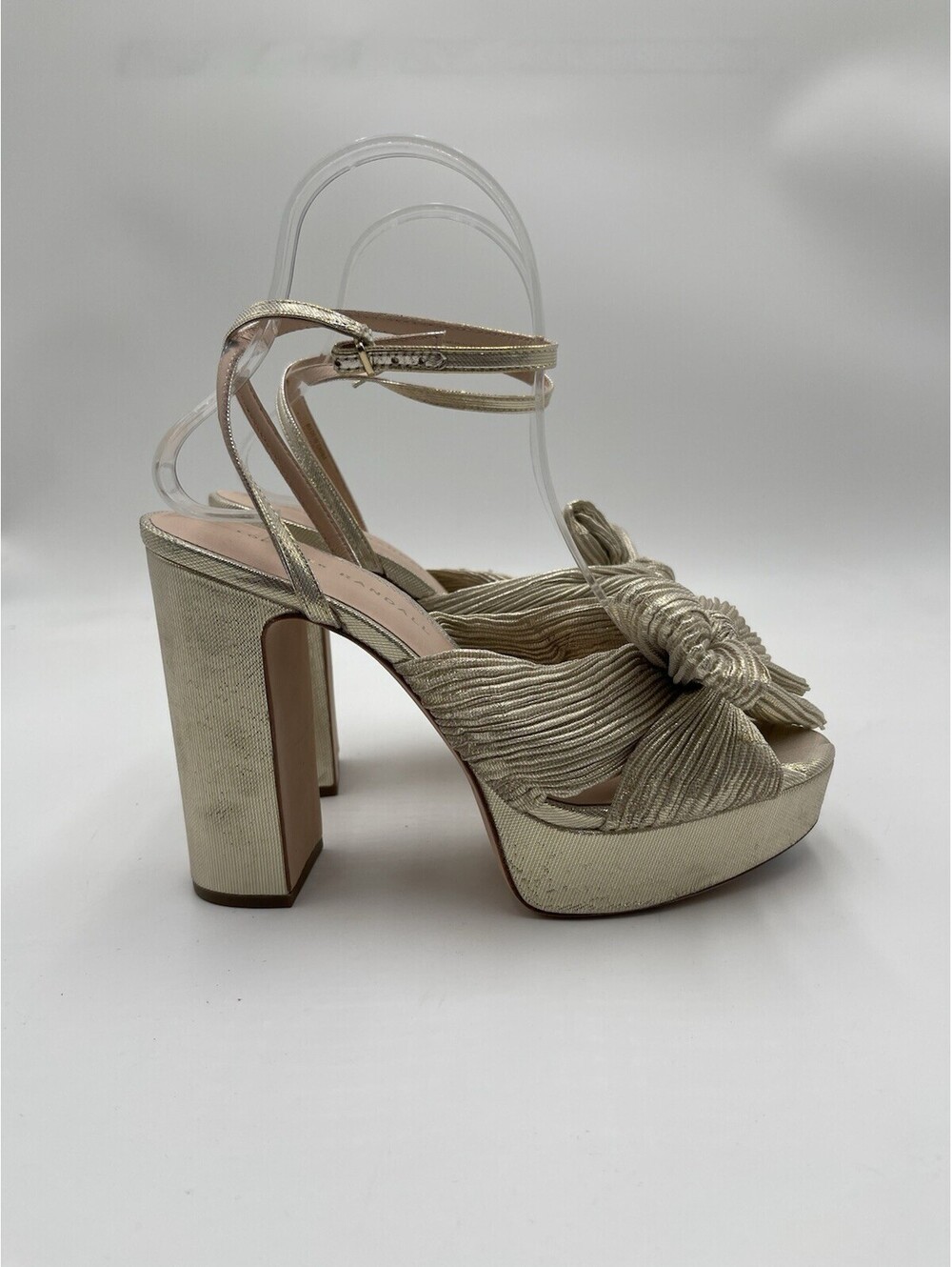 Loeffler Randall Natalia Pleated Platform High Heel Sandals Size 7B